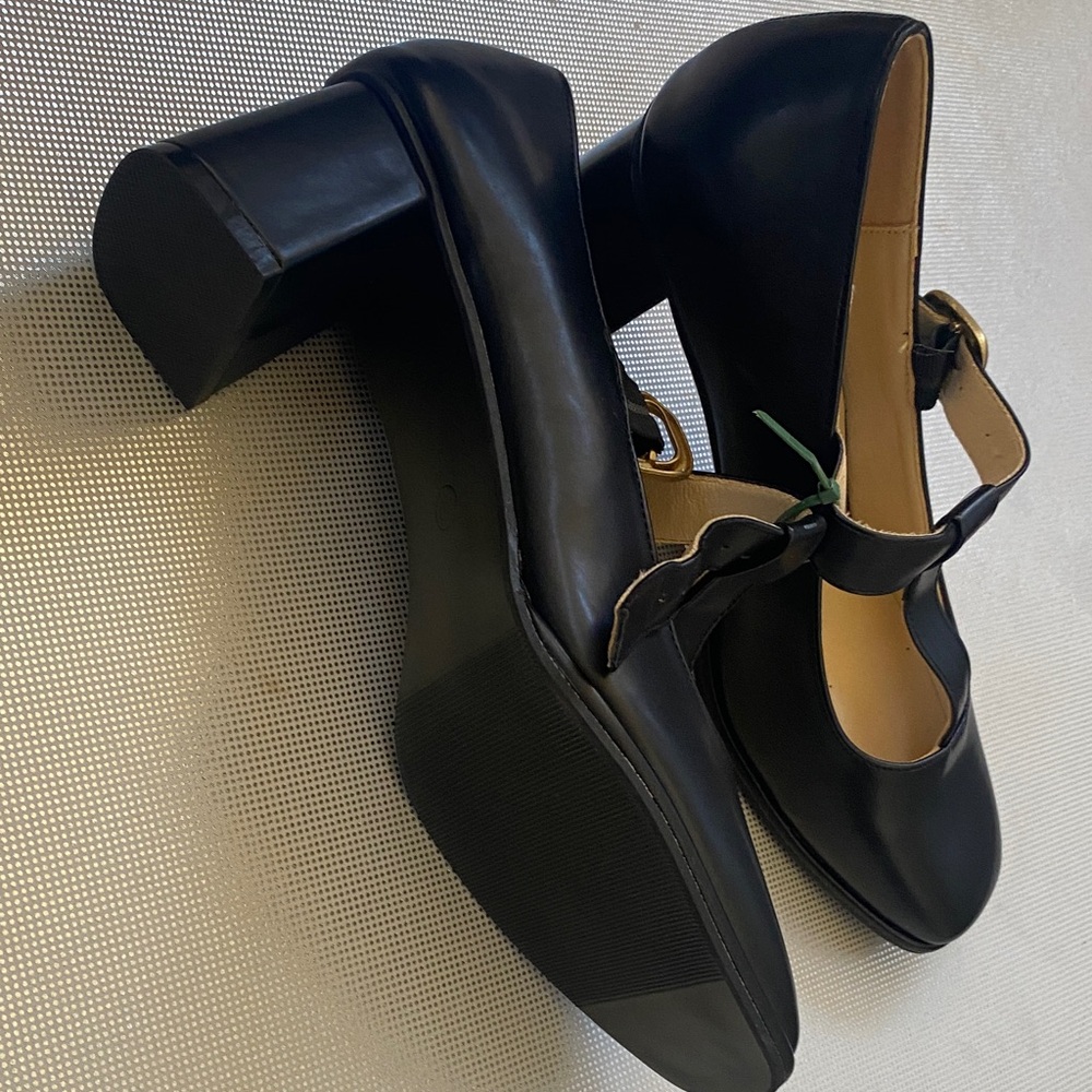 Elegant Black T-Strap Heels by - Picture 3 of 4
